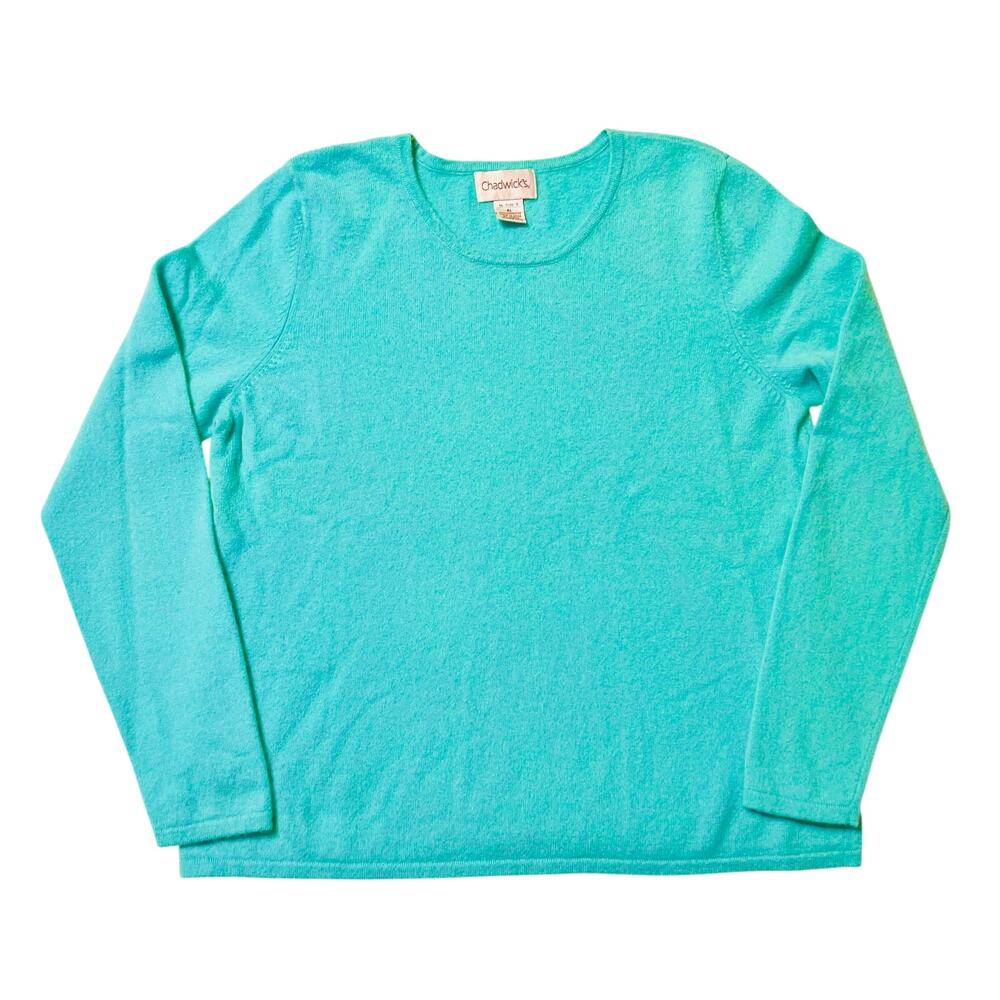 Vintage Chadwick’s 100% Cashmere Sweater – Teal – Women’s XL
